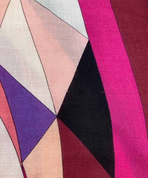 Emilio Pucci（エミリオ プッチ）Emilio Pucci (エミリオ プッチ) カシミヤシルクストール ピンクの古着・服飾アイテム