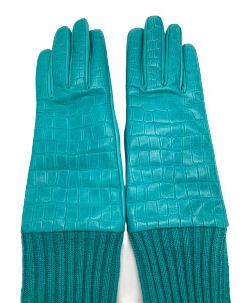 MaxMara（マックスマーラ）MaxMara (マックスマーラ) レザーニットグローブの古着・服飾アイテム