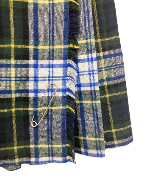 O'NEIL OF DUBLIN（オニールオブダブリン）O'NEIL OF DUBLIN (オニールオブダブリン) regular easy kilt ウールプリーツ巻きスカート グリーン サイズ:40の古着・服飾アイテム