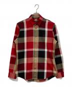 BLACK LABEL CRESTBRIDGEブラックレーベル クレストブリッジ）の古着「チェックシャツ」｜レッド