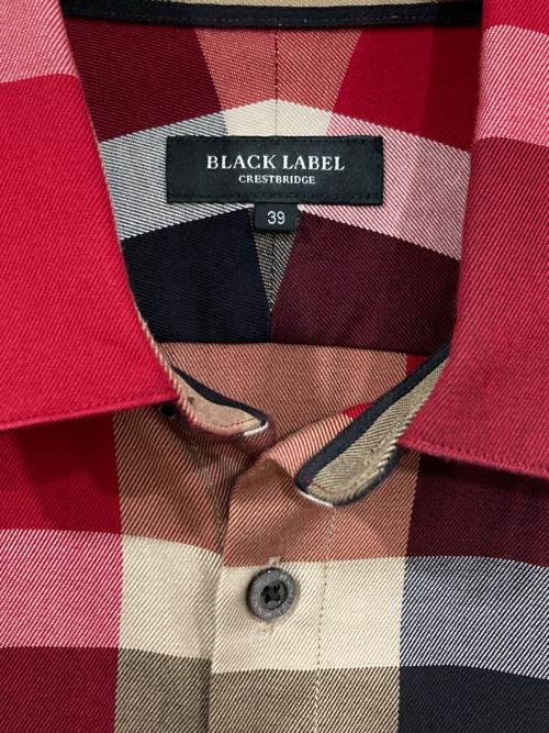 BLACK LABEL CRESTBRIDGE（ブラックレーベル クレストブリッジ）BLACK LABEL CRESTBRIDGE (ブラックレーベル クレストブリッジ) チェックシャツ レッド サイズ:39の古着・服飾アイテム