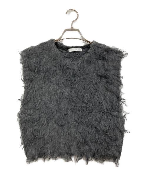 COLLAGE GALLARDAGALANTE（コラージュ ガリャルダガランテ）COLLAGE GALLARDAGALANTE (コラージュ ガリャルダガランテ) ブークレー起毛ベスト グレー サイズ:FREEの古着・服飾アイテム