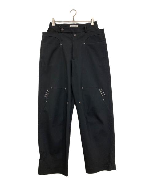 KIKO KOSTADINOV（キコ・コスタディノフ）KIKO KOSTADINOV (キコ・コスタディノフ) ANTHARAS WIDE TROUSERS ブラック サイズ:46の古着・服飾アイテム