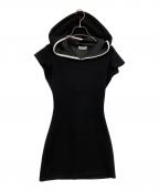 darichダーリッチ）の古着「バックオープンカットミニワンピース」｜ブラック