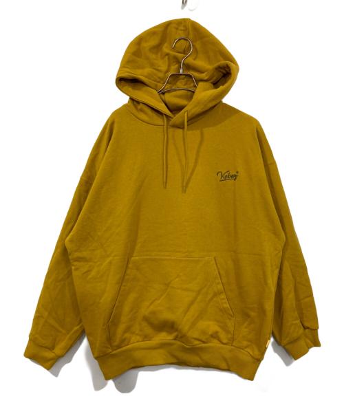 KEBOZ（ケボズ）KEBOZ (ケボズ) バッグ刺繍ロゴパーカー イエロー サイズ:Lの古着・服飾アイテム