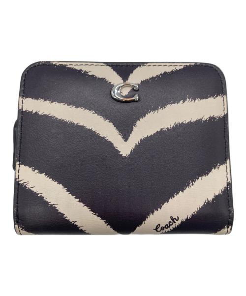 COACH（コーチ）COACH (コーチ) ビルフォールド ウォレット・ゼブラ プリント ブラックの古着・服飾アイテム