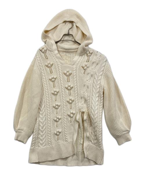 GRACE CONTINENTAL（（グレースコンチネンタル）GRACE CONTINENTAL (（グレースコンチネンタル) フードニット アイボリー サイズ:36の古着・服飾アイテム