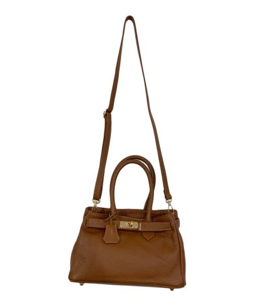 AULENTTI（オウレンティ）AULENTTI (オウレンティ) ベルト付きレザー MIDI BAG ブラウンの古着・服飾アイテム