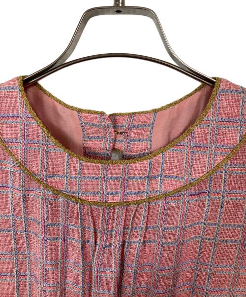 CHANEL（シャネル）CHANEL (シャネル) 04SSノースリーブツイードワンピース ピンク サイズ:36の古着・服飾アイテム