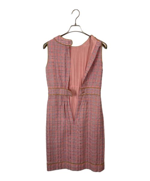 CHANEL（シャネル）CHANEL (シャネル) 04SSノースリーブツイードワンピース ピンク サイズ:36の古着・服飾アイテム