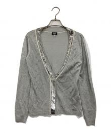 D&G DOLCE & GABBANA（ディーアンドジー ドルチェ＆ガッバーナ）の古着「スパンコールラメカーディガン」｜シルバー