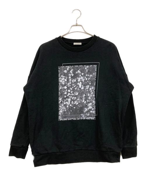 CLANE HOMME（クラネ オム）CLANE HOMME (クラネ オム) フラワープリントスウェット ブラック サイズ:2の古着・服飾アイテム