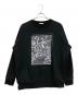 CLANE HOMME（クラネ オム）の古着「フラワープリントスウェット」｜ブラック