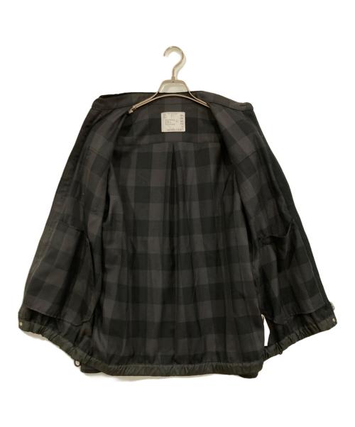 sacai（サカイ）sacai (サカイ) ドローコードバッファローチェックシャツジャケット グレー サイズ:2の古着・服飾アイテム