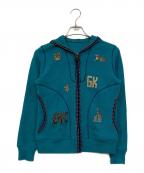 伊太利屋 GKイタリヤ）の古着「アニアマルジップパーカー」｜ブルー