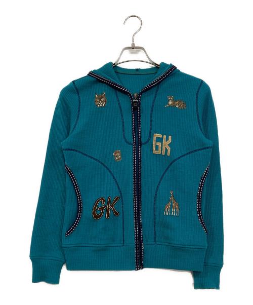 伊太利屋 GK（イタリヤ）伊太利屋 GK (イタリヤ) アニアマルジップパーカー ブルー サイズ:9の古着・服飾アイテム