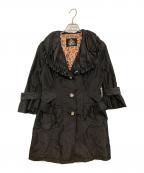 伊太利屋 GKイタリヤ）の古着「フリルコート」｜ブラック