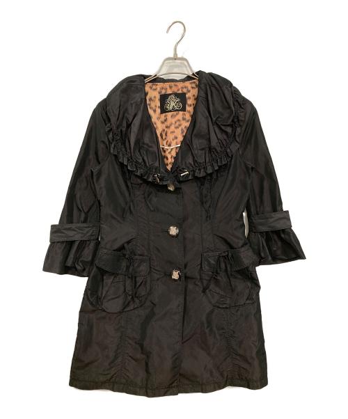 伊太利屋 GK（イタリヤ）伊太利屋 GK (イタリヤ) フリルコート ブラック サイズ:9の古着・服飾アイテム