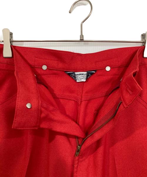 DAIRIKU（ダイリク）DAIRIKU (ダイリク) ペインターパンツ レッド サイズ:Lの古着・服飾アイテム