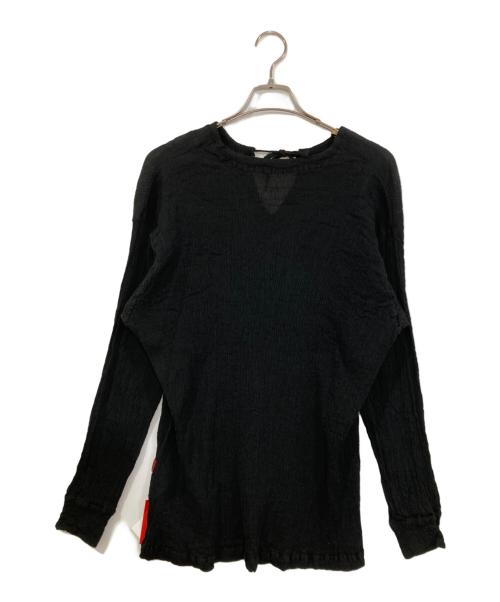 HaaT（ハート）Haat (ハート イッセイ ミヤケ) KYO CHIJIMIカットソー ブラック サイズ:4の古着・服飾アイテム