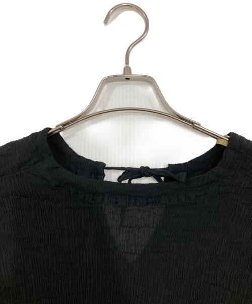 HaaT（ハート）Haat (ハート イッセイ ミヤケ) KYO CHIJIMIカットソー ブラック サイズ:4の古着・服飾アイテム