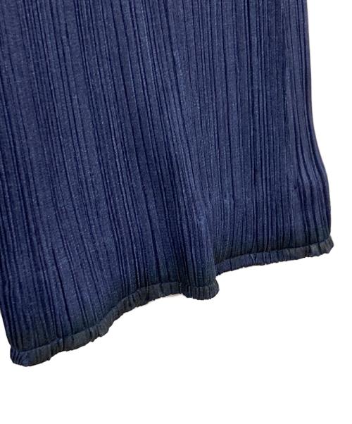 PLEATS PLEASE（プリーツプリーズ）PLEATS PLEASE (プリーツプリーズ) デニム転写プリーツパンツ ネイビー サイズ:1の古着・服飾アイテム