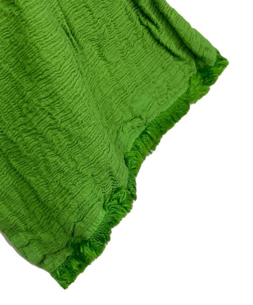 HaaT（ハート）Haat (ハート イッセイ ミヤケ) プリーツフレアワンピース グリーン サイズ:2の古着・服飾アイテム