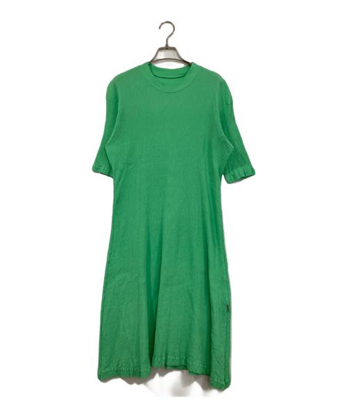HaaT（ハート）Haat (ハート イッセイ ミヤケ) プリーツワンピース グリーン サイズ:2の古着・服飾アイテム
