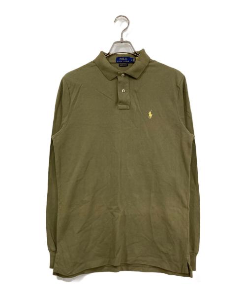 POLO RALPH LAUREN（ポロ・ラルフローレン）POLO RALPH LAUREN (ポロ・ラルフローレン) 長袖ポロシャツ グリーン サイズ:Mの古着・服飾アイテム