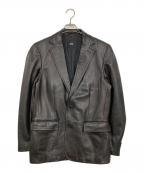 BOSS HUGO BOSSボス ヒューゴボス）の古着「ラムレザーテーラードジャケット」｜ブラック