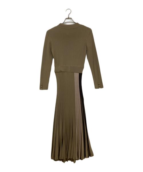 Diagram（ダイアグラム）Diagram (ダイアグラム) スカーフネックニットワンピース カーキ サイズ:36の古着・服飾アイテム