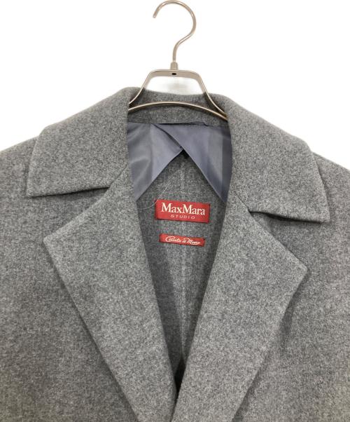 Max Mara Studio（マックスマーラ ストゥディオ）MAX MARA STUDIO (マックスマーラ ストゥディオ) ウールカシミヤコート グレー サイズ:40の古着・服飾アイテム