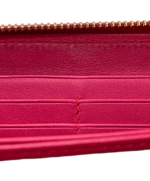 Christian Dior（クリスチャン ディオール）Christian Dior (クリスチャン ディオール) パテントラウンドジップウォレット ピンクの古着・服飾アイテム