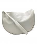 ZARAザラ）の古着「ハーフムーンレザークロスボディバッグ」｜ホワイト