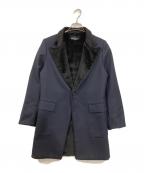 tricot COMME des GARCONSトリココムデギャルソン）の古着「内ボアウールチェスターコート」｜ネイビー