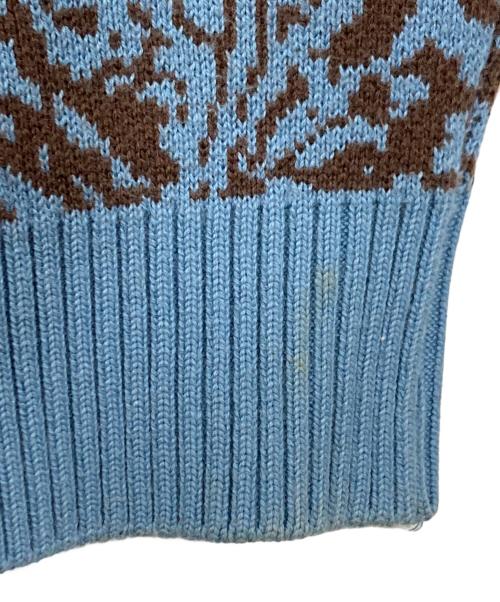 AWAKE NY（アウェイク ニューヨーク）AWAKE NY (アウェイク ニューヨーク) ペイズリーカーディガン ブルー サイズ:Sの古着・服飾アイテム