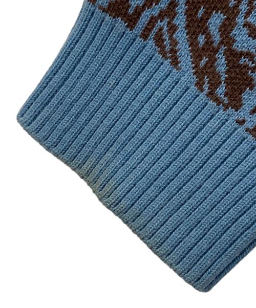 AWAKE NY（アウェイク ニューヨーク）AWAKE NY (アウェイク ニューヨーク) ペイズリーカーディガン ブルー サイズ:Sの古着・服飾アイテム