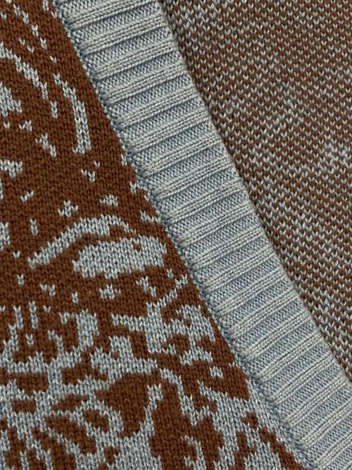 AWAKE NY（アウェイク ニューヨーク）AWAKE NY (アウェイク ニューヨーク) ペイズリーカーディガン ブルー サイズ:Sの古着・服飾アイテム