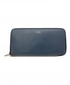 CELINEセリーヌ）の古着「ラウンドジップ長財布」｜ネイビー