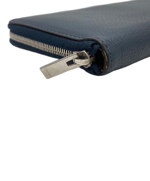 CELINE（セリーヌ）CELINE (セリーヌ) ラウンドジップ長財布 ネイビーの古着・服飾アイテム