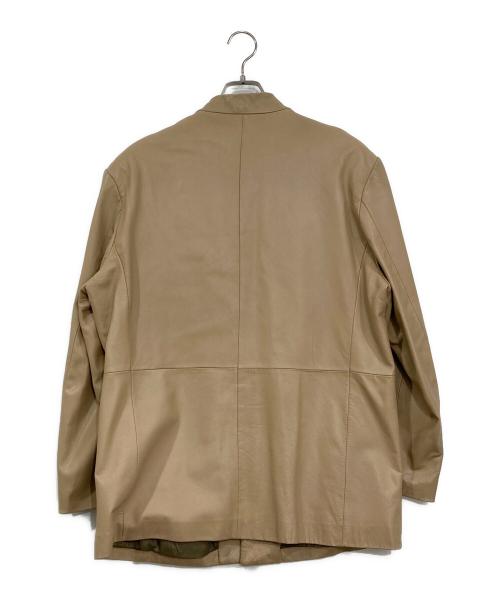 BALMAIN（バルマン）BALMAIN (バルマン) レザーコート ベージュ サイズ:LLの古着・服飾アイテム
