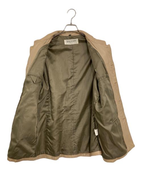 BALMAIN（バルマン）BALMAIN (バルマン) レザーコート ベージュ サイズ:LLの古着・服飾アイテム