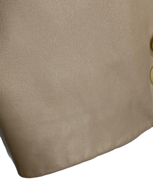 BALMAIN（バルマン）BALMAIN (バルマン) レザーコート ベージュ サイズ:LLの古着・服飾アイテム