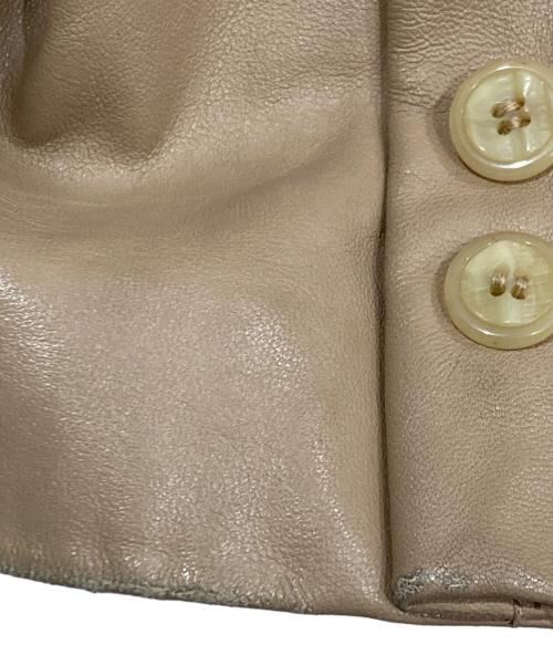 BALMAIN（バルマン）BALMAIN (バルマン) レザーコート ベージュ サイズ:LLの古着・服飾アイテム