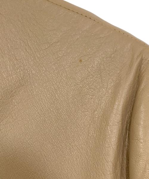 BALMAIN（バルマン）BALMAIN (バルマン) レザーコート ベージュ サイズ:LLの古着・服飾アイテム