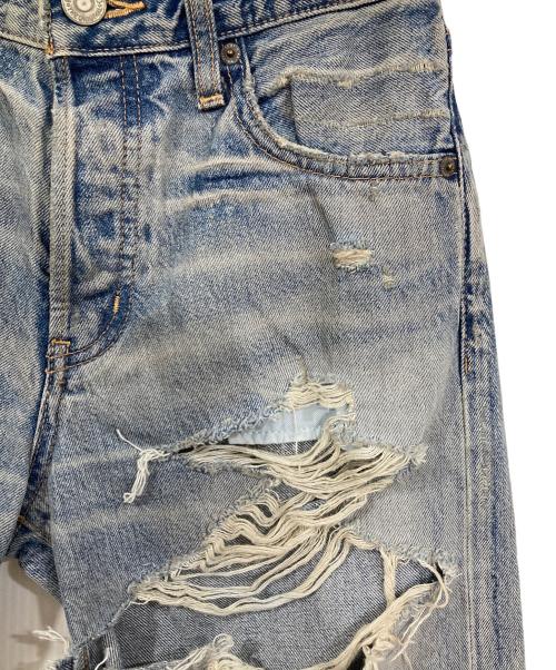 moussy（マウジー）moussy (マウジー) ダメージデニムパンツ インディゴ サイズ:24の古着・服飾アイテム