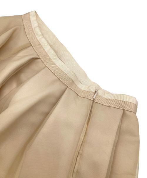 FOXEY（フォクシー）FOXEY (フォクシー) シフォンプディングスカート ベージュ サイズ:38の古着・服飾アイテム