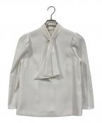 BORDERS at BALCONYボーダーズアットバルコニー）の古着「ボウタイブラウス」｜ホワイト