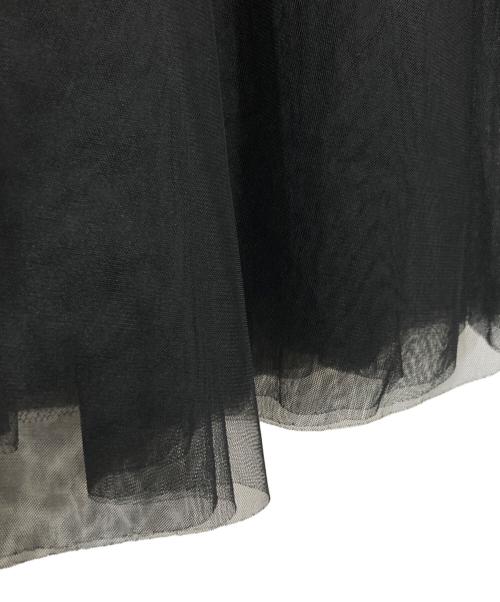 TSURU by MARIKO OIKAWA（ツルバイマリコオイカワ）TSURU by MARIKO OIKAWA (ツルバイマリコオイカワ) チュールロングフレアスカート ブラック サイズ:36の古着・服飾アイテム