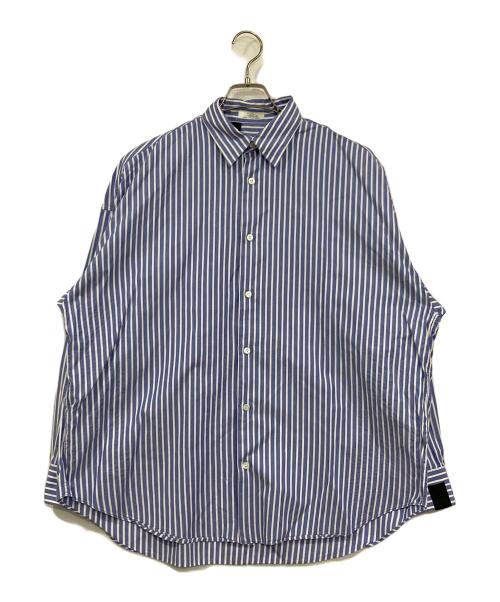 N.HOOLYWOOD（エヌ ハリウッド）N.HOOLYWOOD (エヌ ハリウッド) ストライプシャツ ブルー サイズ:36の古着・服飾アイテム